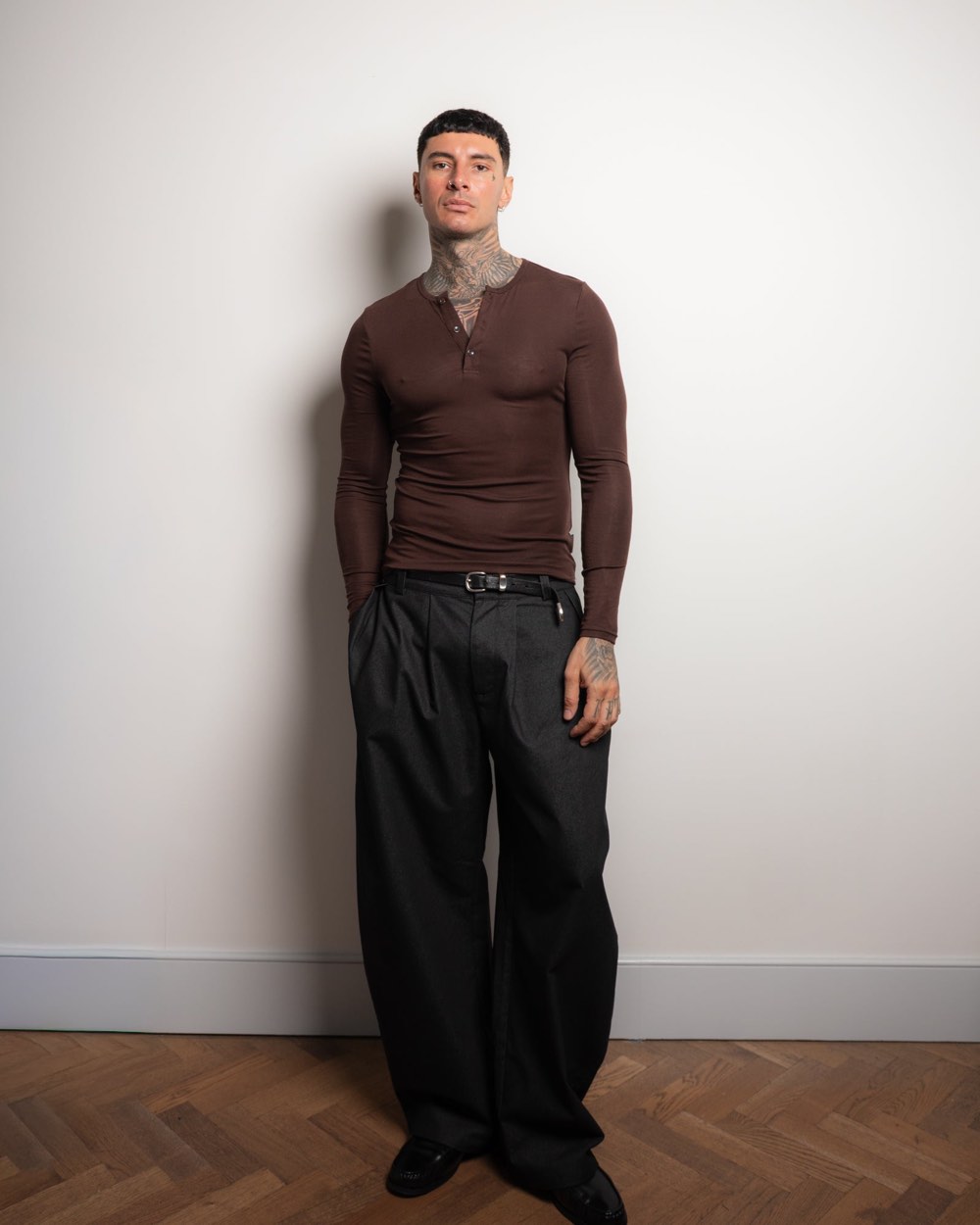 Waffle Henley · Bone