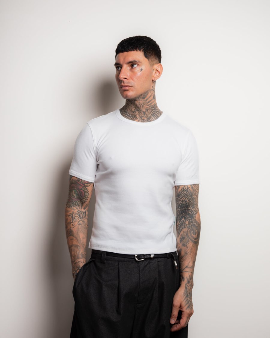 Ivory Fitted T-Shirt